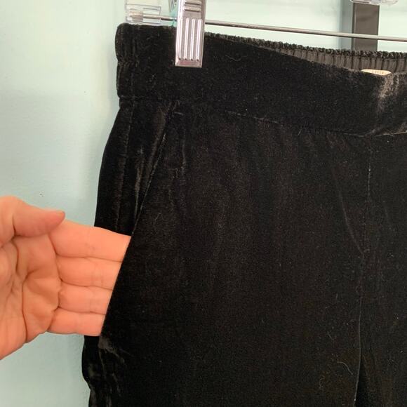 J. Crew Mercantile Black Pull On Drapey Velvet Pant Size 4 - Picture 4 of 8